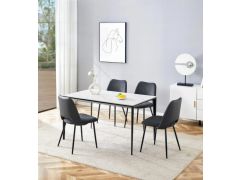 סט 4 כיסאות לפינת אוכל דגם ברזיל אפור כהה