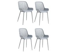 סט 4 כיסאות לפינת אוכל דגם וינה אפור
