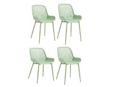 סט 4 כיסאות לפינת אוכל דגם וינה ירוק בהיר
