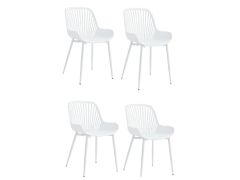 סט 4 כיסאות לפינת אוכל דגם וינה לבן