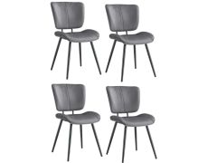 סט 4 כיסאות לפינת אוכל דגם מאיה אפור