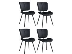 סט 4 כיסאות לפינת אוכל דגם מאיה שחור