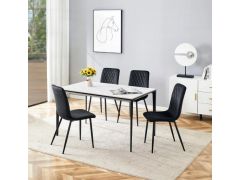 סט 4 כיסאות לפינת אוכל דגם נעמה שחור