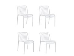סט 4 כיסאות סינגפור לבן