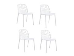 סט 4 כיסאות שיקגו לבן