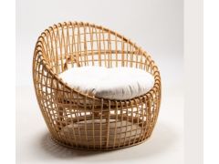 כורסא עגולה מראטן טבעי Santorini