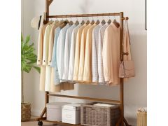 מתלה בגדים מבמבוק דגם Leaf צבע עץ אגוז