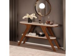 קונסולה בגוון אופוייט בשילוב עץ דגם רוזן