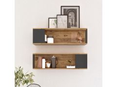 זוג מדפי קיר מעוצבים דגם אמסטרדם