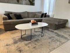 שולחן סלון אובלי דגם יובל גוון לבן