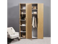 ארון פתיחה VIVO אלון מבוקע 4 דלתות 160 ס"מ