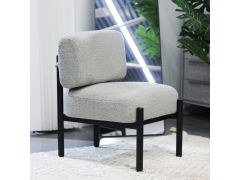 כורסא מעוצבת מבד בוקלה דגם Sofi - אפור