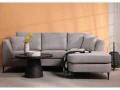 ספה פינתית תלת מושבית בד בגוון אפור בהיר 240 ס"מ דגם RANDEVU