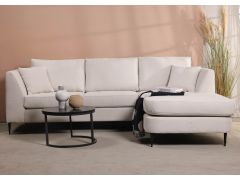 ספה פינתית תלת מושבית בד בגוון אבן בהיר 240 ס"מ דגם RANDEVU