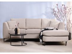 ספה פינתית תלת מושבית בד בגוון אבן 280 ס"מ דגם RANDEVU