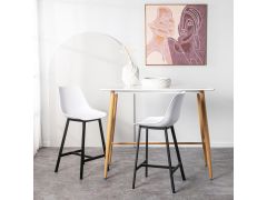 כסא בר לבן משענת גב דגם BOLY