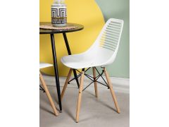 כסא פינת אוכל לבן פלסטיק קשיח דגם ANDY