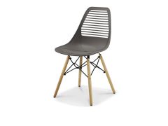 כסא פינת אוכל אפור פלסטיק קשיח דגם ANDY