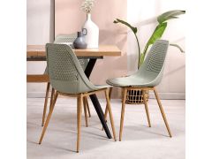 כסא פינת אוכל ירקרק פלסטיק קשיח דגם ZOY