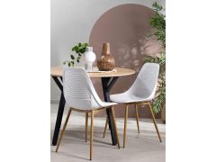 כסא פינת אוכל לבן פלסטיק קשיח דגם ZOY