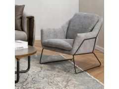 כורסא בד בגוון אפור דגם SWEET