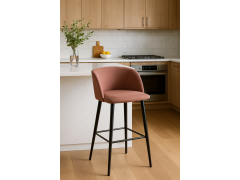 כסא בר דגם נואר בגוון ורוד