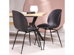 כסא פינת אוכל שחור פלסטיק קשיח דגם AROL