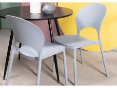 כסא פינת אוכל כחול פלסטיק קשיח דגם LANA