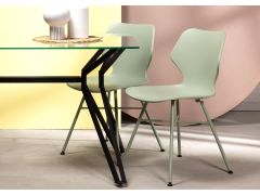 כסא פינת אוכל ירוק פלסטיק קשיח דגם VITAL