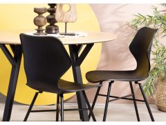 כסא פינת אוכל שחור פלסטיק קשיח דגם VITAL