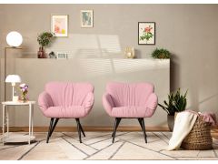 כורסא בד בגוון ורוד דגם LANCASTER