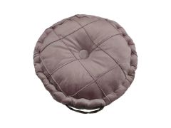 כרית מושב עגולה קטיפהבצבע ורוד קוטר 40 ס"מ