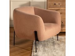 כורסא בד בגוון ורוד דגם לייקה