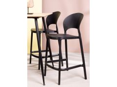 כסא בר שחור משענת גב דגם LANA