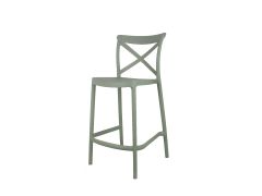 כסא בר ירקרק משענת גב פלסטיק קשיח דגם XISO