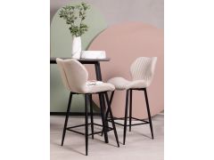 כסא בר בז' משענת גב בד פשתן דגם NITO