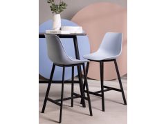 כסא בר בגוון כחול/אפור פלסטיק קשיח דגם BOLY