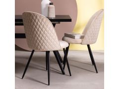 כסא פינת אוכל בז' מרופד דגם SCOLO