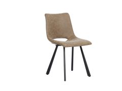 כסא פינת אוכל קאמל מרופד דמוי עור דגם MOBI