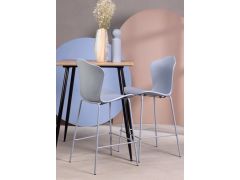 כסא בר כחלחל פלסטיק קשיח משענת גב דגם FLOW