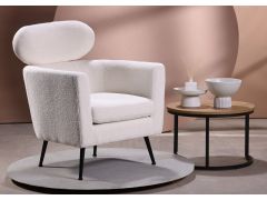 כורסא בד בגוון לבן דגם BACKME