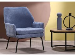 כורסא בד בגוון כחול דגם RINO