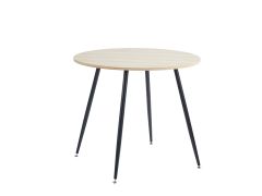 שולחן אוכל קוטר 90 ס"מ דגם LEWIS גוון אלון