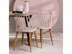 כסא פינת אוכל קרם פלסטיק דגם ASTONO