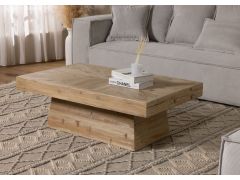 שולחן סלון מלבני עץ ממוחזר גוון טבעי 70*120 ס"מ דגם בולק