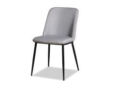 כסא פינת אוכל אפור בד דגם בזל