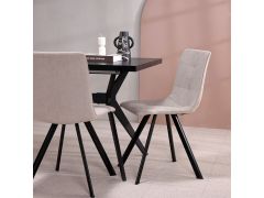 כסא פינת אוכל בז' מרופד דגם PROPER