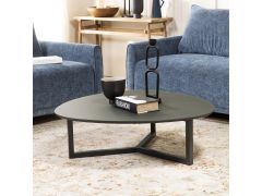 שולחן סלון זכוכית אפור כהה 107*107 ס"מ דגם דברו