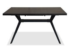 שולחן אוכל נפתח 140*80 ס"מ בגוון שחור דגם DRUSTAN