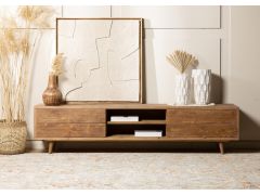 מזנון עץ אורן טבעי 200 ס"מ דגם פליין